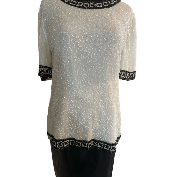 Laurence Kazar Tops - 487 Lawrence Kazar beaded top
